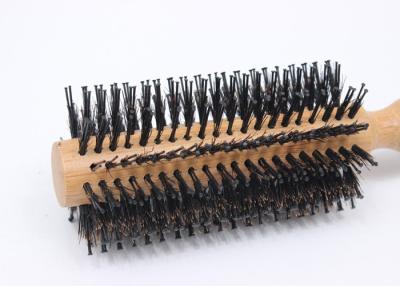 China Natual Round Boar Bristle Brush Durable For Reducing Hairloss , Anti Static for sale