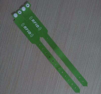 China Disposable wristband / bracelet 13.56MHz RFID tag for medical & leisure institution for sale