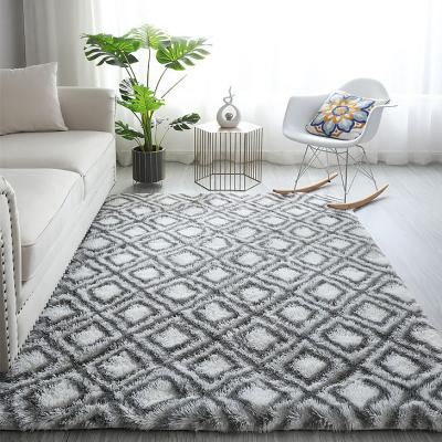 China Washable Customizable Shaggy Rugs Furry Blankets Bedroom Living Room Blankets Size And Pattern Made In China for sale