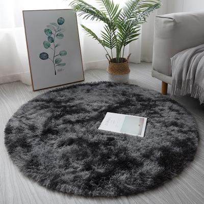 China Customizable Plush Carpet Bedroom Blankets Colors and Diameter Patterns Washable Customizable Round Plush Blankets for sale