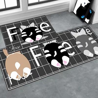 China Washable Kitchen And Balconies Use Animal Dog Pattern Blankets Blankets Set Of Two Mats Can Custom Size And Pattern for sale