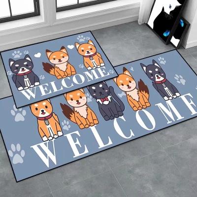 China Washable Customizable Shape Living Room Customizable Size Pattern Combination Rug Two Combination Floor Mats for sale