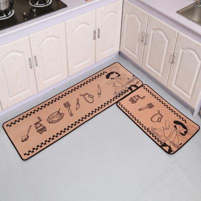 China Wholesale Washable Strip Rug Floor Mat Kitchen Household Waterproof And Oilproof Rug Foot Foot Covers Rubber Long for sale