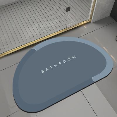 China Washable Custom Size And Pattern Bathroom Rug Diatom Mud Material Mat Absorbent Anti-Slip Bathroom Rug for sale