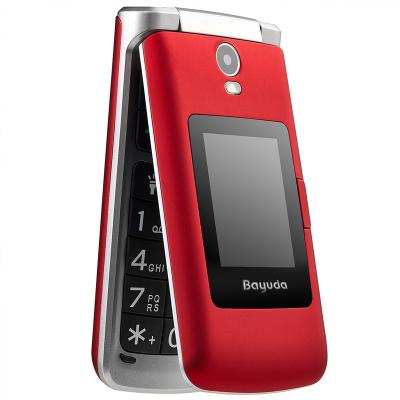 China 2G D261 senior phone flip phone with metal body sos and big keypad buttons for sale