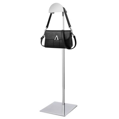 China Super Mall For Sale Metal Hand Shop Backpack Rack Chrome Stands Bag Display Stand for sale