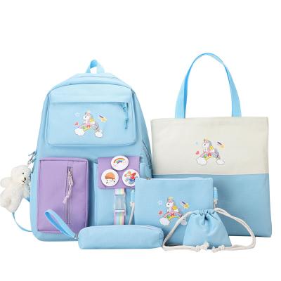 China Campus Girls Backpack School Bag Set Cute Cartoon Backpack Set Sublimation Backpack School Bags for sale