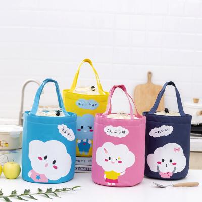 China Cylinder Insulation Waterproof Lunch Box Bag Large Capacity Portable Drawstring Tote Bag Aluminum Foil Cooler Cool-Keeping Bag for sale