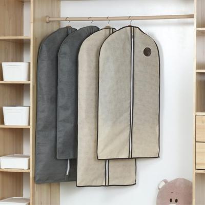 China Hanging Storage Clothes Dust Cover Coat Suit Cover Long Storage Bag Dust Bag Nonwoven Household Storage Products Coat Dust Cover for sale