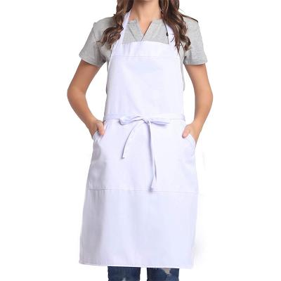 China Miscellaneous BSCI Approved Ties 67% Polyester 33% Cotton Long Adjustable Bib Apron For Women Men Chef Kitchen Cooking for sale