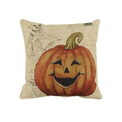 China 40X40CM Christmas Pillow Case Pumpkin Bat Ghost Anti-Static Pillowcase Ornaments Print Pattern Pillow Cover Cotton And Linen Pillowcase for sale