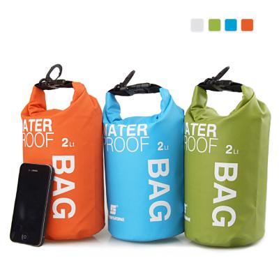 China 250Dpvc Mesh Factory Supply Customized Waterproof bag, custom waterproof pvc roll top 2L 5L 10L 20L 30L 50L dry bag for sale