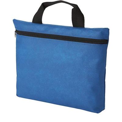 China Office Customized Hot Selling Non Woven 80gsm Document Bag Zipper Bag With Handle for sale