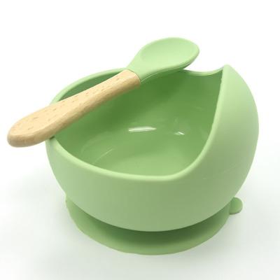 China Antibacterial Children Feeding Learning Dishes Suction Bowl Slip-Resistant Tableware Silicone Bowl for sale