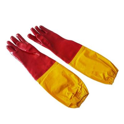 China Double Color Yard Construction Garden Waterproof Work Safety Soft Finished PVC Coated PVC Dipped Gloves for sale