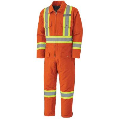 China High-strength Vis Industrial Men Work Suit High Construction Washable/Durable Works Suit Coveralls Customized Red Reflective Safety Uniform for sale