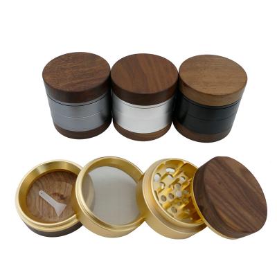 China JC7026 CNC Aluminum Walnut Herb Grinder High Quality Wooden Herb Grinder Accessories Aluminum Herb Grinder For Hobby Places for sale