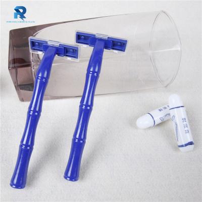 China Twin Blade Unconvertible Twin Blade Disposable Razor With Mini Shaving Cream for sale