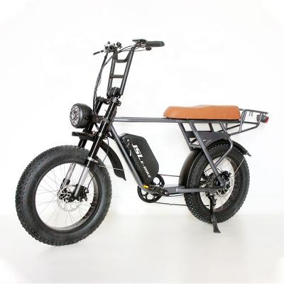 China New Design Fashion Aluminum Alloy Power Ultra 20 Inch Big Battery 48v 500w Tire Fat Tire Ebike Snow Ebike Beach Cruiser Lithium Battery JSL 7 Speed for sale