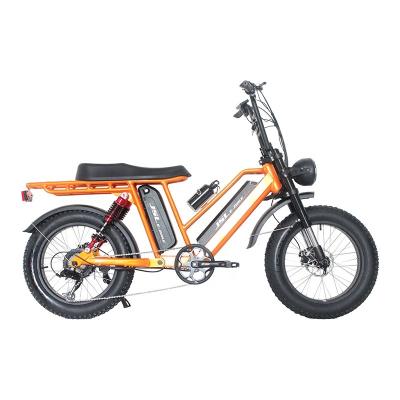 China New Arrival 20 Inch 48v 500w Full Suspension Aluminum Alloy Dual Tire Fat Bike Electric Snow Ebike Beach Cruiser for sale