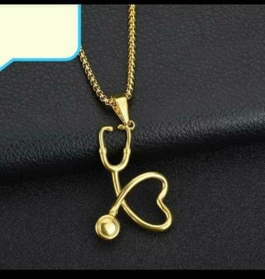 China New Arrivals CLASSIC Stainless Steel Initial Letter Gold Plated African Women Necklace And Earring Jewelry Set for sale