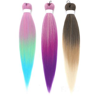 China Yaki PVC low-temperature flame-retardant fluffy EZ pull block plait low-temperature qualitative wig wholesale tricolor easy BraidEZ for sale