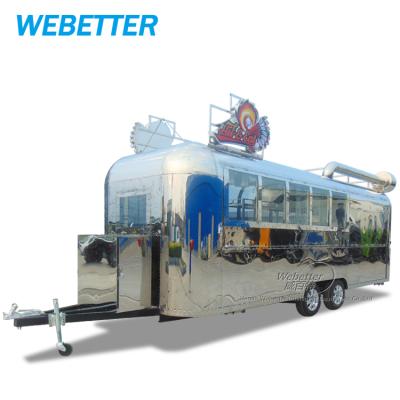 China Tempered Glass Design Mobile Commercial Food Supply Truck 7 Meter Long BBQ Food Truck Fast Food Trailers for sale