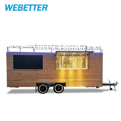 China Discount Wooden Design Commercial Mobile Food Supply Trailer Truck Now for sale