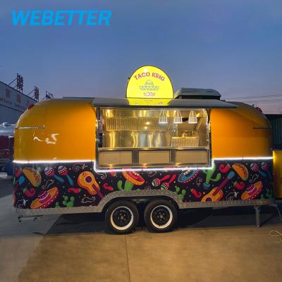 China Mobile Vegetable Processing Plant Webetter Airstream Trailer Kitchen Food Truck Food Trailer, Food Supply Vans for sale