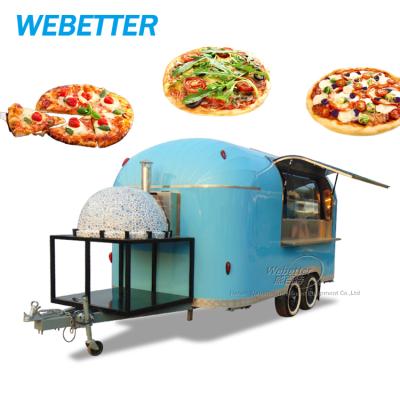 China WEBETTER Europe standard commercial catering grill food truck pizza mobile food cart with pizza oven for sale