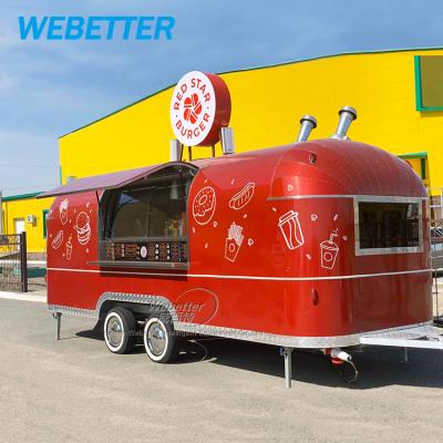 China Popular design hambuger / WEBETTER europe commercial mobile bbq food trucks concession catering trailers for sale