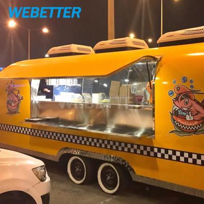 China Mobile food truck vegetable processing plant EEC vaild kitchen food trailers for sale Europe for sale