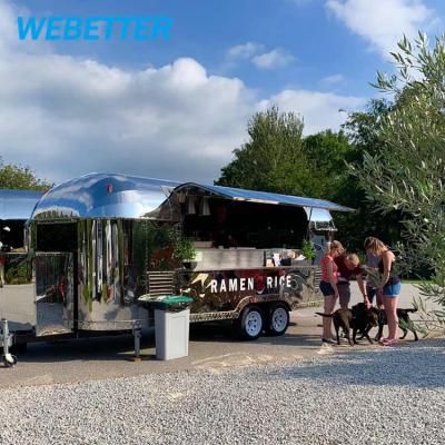 China WEBETTER Vegetable Processing Plant Customized Popular Airstream Look Mobile Food Caravan for sale