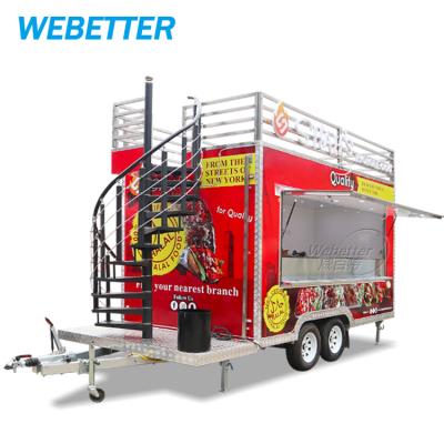 China WEBETTER Commercial Food Supply Truck Selling Luxury Type - Story 4 2 Wheel Mobile Fast Food Truck For Europe for sale