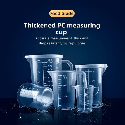 China 500ml Sustainable Clear Measuring Cup Jug Beaker Kitchen PP Graduated Plastic Cup Customizable for sale