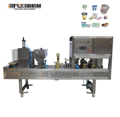 China Automatic Food Milk Mineral Water Cup Filling Yogurt Sealing Machine for sale