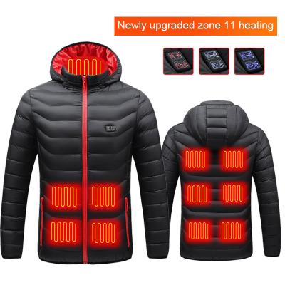 China Windproof Usb Powered 11 Area Warming Winter Cold Proof Women's Long Sleeve Hoodie Warming Heated Jacket for sale