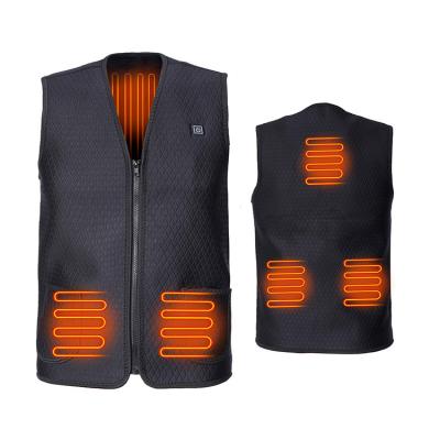 China Front Pocket Unisex Waterproof Rechargeable Anti-Shrink Adjustable Battery Temperature Three-speed Heated Vest for sale