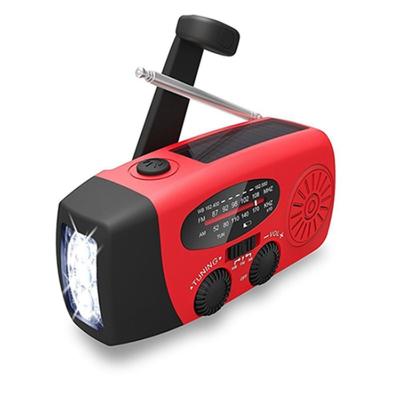 China Outdoor Camping Solar Hand Crank Emergency FM/AM/NOAA Multifunctional Radio With LED Flashlight for sale