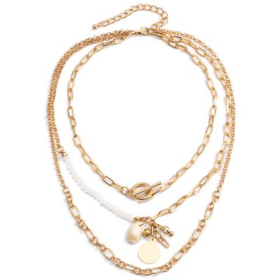 China Necklace Christmas hot sale exaggerated shell female clavicle multi-element imitation pearl necklace for sale