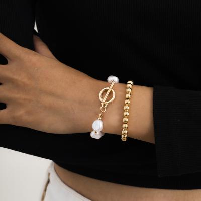 China New border freshwater pearl bracelet gold swallowing beast webcast bracelet jewelry temperament pearl bracelet for sale