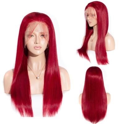 China Body Wave 30 inch heat resistant red drop shipping burgundy pre plucked brazilian 13x4 straight for black women braided lace front wigs for sale