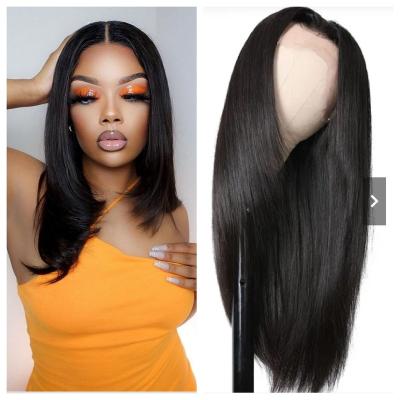 China Body Wave factory price  cuticle aligned lace  closure wigs 100 raw virgin human hair 13x4 human hair lace front wig for black women for sale