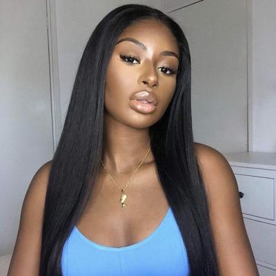 China Straight Double drawn straight brazilian virgin 13x4 lace front 100% wholesale hd transparent cheap lace wigs for black women human hair for sale