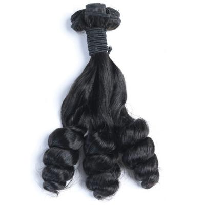 China Kinky Curl Best Quality Funmi loose hair Unprocessed Brazilian Peruvian Indian Human Hair Weaves Natural Black Funmi human Hair bundles for sale