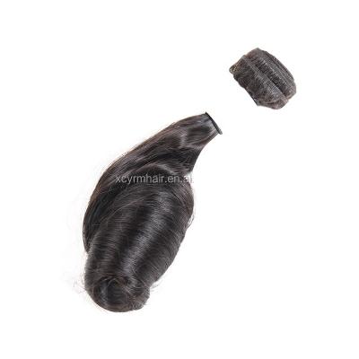 China Kinky Curl Hot Beauty Hair Egg Curl Bundles With Frontal Double Drawn Brazilian Virgin Hair Weave Bundles Can Be Dyed Can Custom Wigs for sale