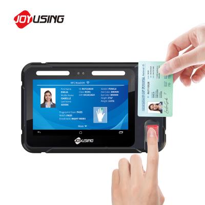 China Waterproof Biometric Android Fingerprint Tablet PC With Long Time Super Power Card Reader for sale