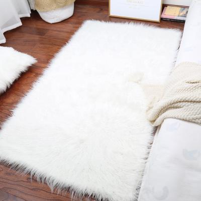 China Cute Fully Covered Wool DIY Sofa Blanket Mat Beach Lazy Rug Plush Rug Anti-skid Hot Sale Girl Rug Bedroom for sale