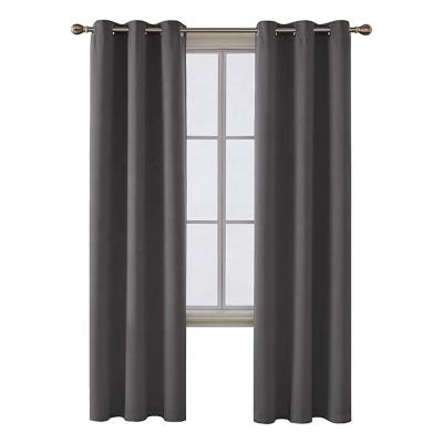 China Blackout Insulated Border Curtains Solid Color Shading Fabric Thermal Insulation Curtains Double Sided Nordic Style Matte Drapes for sale