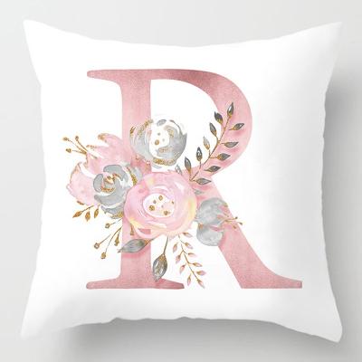 China Central Institute of Statistics pillow cover plush letter pink sale anti dust mite Amazon sofa pillowcase new style hot short Nordic pillowcase for sale